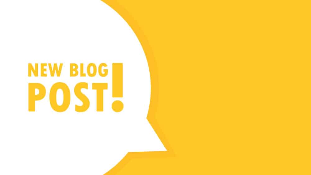 New blog post speech bubble banner. Can be used for business, marketing and advertising. Vector EPS 10. Isolated on white background